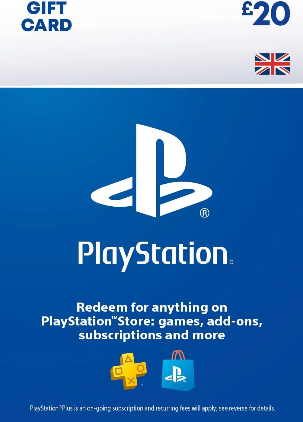 PlayStation Store Gift Card - £20 GBP (PSN